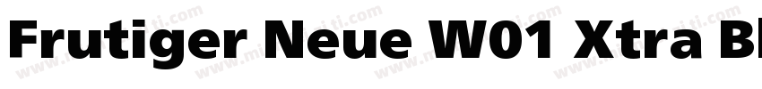 Frutiger Neue W01 Xtra Blk It字体转换